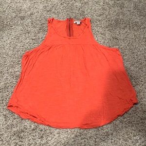 Coral flowy tank top